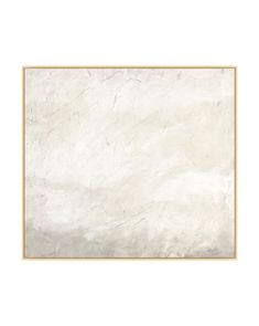 a white marble wall with a gold frame