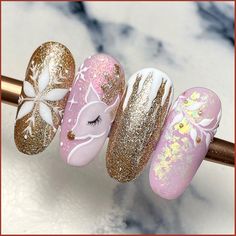 Unghie Nail Art, Christmas Nail Art Designs, Nail Art Designs Videos, Acrylic Designs, Xmas Nails, Christmas Nail Designs, Christmas Nail Art