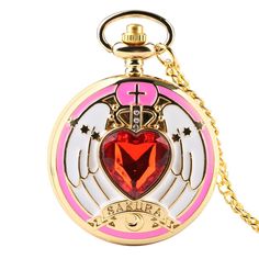 Color: only watch Golden Watch, Red Heart Patterns, Gold Pocket Watch, Anime Stars, Pocket Watch Necklace, Mechanical Pocket Watch, Pocket Watch Antique, Fob Watch, Vintage Pocket Watch