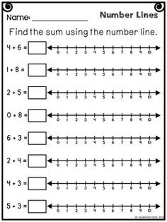 the number line worksheet with numbers on it