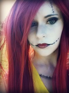 Halloween is coming soon, and if you were planning on being Sally from Nightmare Before Christmas, this youtube tutorial might be able to help you.^.^ http://www.youtube.com/watch?v=w3oY3wjK2xs Sally Makeup Halloween, Spooky Stitch, Dead Makeup, Halloween Film, Stitch Doll, Halloween 2015, Doll Makeup