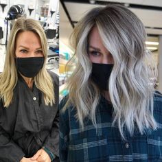 Balayage Lob, Gray Hair Styles, Pompadour Style, Grey Blonde Hair, Grey Hair Transformation, Grey Blonde, Grey Hair Inspiration, Salt And Pepper Hair, Beautiful Gray Hair