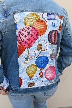 All designer jackets are made from a lux Italian stretch denim with a real designer scarf detailing on the back, collar & cuffs. Disney Jacket, Designer Scarf, Heavy Jacket, Designer Jackets, Cozy Lounge, Daytime Dresses, Denim Romper, Designer Scarves, Accessories Bags Purses