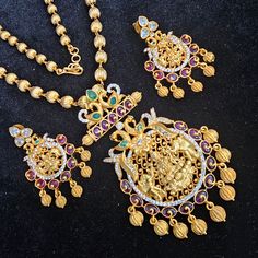 Handmade Indian Jewelry item * Stunning Hand made Traditional jewelry set. * Chain ,Pendant and Earrings are a set.  * Packed in a box, Ideal For GiftingOn Request, We Can Add A Custom Message  For Your Loved One (At No Additional Cost) :)  * Gold Color is Matte gold tone, Traditional Jewelry, Matte Gold, Indian Jewelry, Jewelry Set, Semi Precious, Gold Color, Gold Tones, Jewelry Necklace Pendant, Jewelry Necklaces