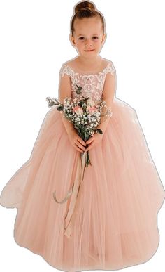 Bridesmaid Dress Tulle, Pink Flower Girl Dress, Rustic Flower Girl Dress, Pink Flower Girl, Lace Flower Girl Dress, Long Flower Girl Dresses, Wedding Dresses For Kids, Pink Flower Girl Dresses