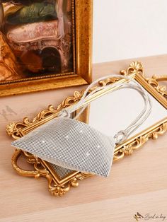 Bird in Bag - Glitzing Glamour Clutch Bag for Elegant Evenings Silver Glitter Bag For Gift, Glamorous Sparkling Bags For Gifts, Glamorous Bling Bags For Gifts, Glamorous Bling Bags As A Gift, Silver Sparkling Bag For Gifts, Silver Sparkling Bags For Gifts, Silver Clutch Bag, Silver Clutch, Bird In Bag