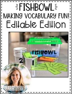 a poster with the words fishbowl making vocabulary fun