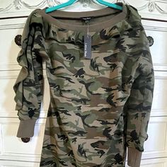 Brand New With Tags. Heavy Material. Lea & Viola Camo Mini Dress.Xxsmall. Casual Camouflage Fall Dresses, Casual Camouflage Dresses For Fall, Casual Camouflage Dress For Fall, Green Floral Print Dress, Floral Spaghetti Strap Dress, Mesh Cocktail Dress, Patch Dress, Woven Sweater, Tweed Dress