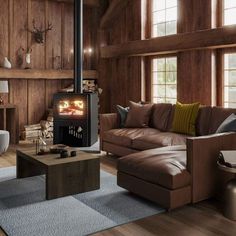 Breckwell SW2.0 Medium Wood Burning Stove on Pedestal Wood Stove Design, Wood Burning Stove Corner, Soapstone Stove, Small Chalet, Cabin Living Room, Basement Layout, Cozy Cottages, Wood Heater, Freestanding Fireplace