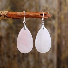 Gemstone Drop Earrings, Raw Rose Quartz, Aventurine Stone, Rose Quartz Earrings, Teardrop Dangle Earrings, Rose Quartz Stone, Crystal Drop Earrings, Quartz Rose, Quartz Earrings