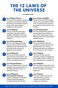 The 12 Laws of the Universe 12 Laws Of The Universe, 12 Universal Laws, Universal Laws, Law Of Karma, Laws Of Life