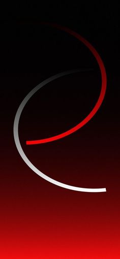 a red and black background with white lines in the shape of a letter o on it