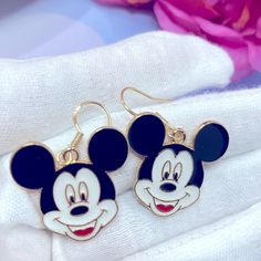 Brand New Mickey Mouse 925 Silver Post Kawaii Enamel Earrings 3 For 25$+10%Off Bundle Discount Fun Black Jewelry For Birthday, Cute Black Earrings For Gift, Cute Black Hypoallergenic Jewelry, Playful Black Jewelry For Gifts, Cute Black Earrings As A Gift, Playful Black Jewelry For Gift, Cute Black Earrings For Gifts, Cute Black Earrings For A Gift, Cute Black Dangle Jewelry