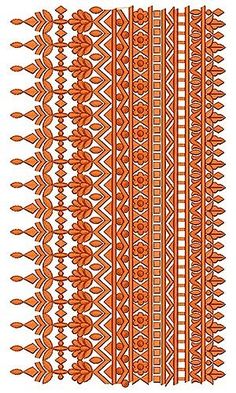 an orange and white pattern on a white background