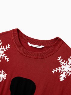 Matching Christmas Sweaters, Snowman Snowflake, Sleeves Sweater, Snowflake Pattern, Christmas Family, Family Matching, Sweater Sleeves, Red Sweaters, Christmas Shopping