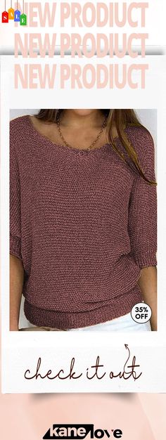 Crew Neck Knitted Half Sleeve Sweater Half Sleeve Sweater, Style Upgrade, Color Pick, Sweater Sleeves, Half Sleeves, Ladies Tops Fashion, Neck T Shirt, Casual Wear, Fitness Fashion