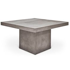 With its chunky pedestal base + weathered gray finish, this table brings a bold industrial-inspired look to your indoor or outdoor dining area. It’s built from concrete that’s sealed and waxed to prevent staining. Seats six people – ask some of them to help you assemble it first. AllModern Height: 36.25" H x 59" W x 59" L AllModern Kareen Bar & Counter Height Pedestal Dining Table in Gray | Size 36.25" H x 59" W x 59" L Cement Dining Table, Concrete Dining Table, Square Dining Table, Height Table, Counter Table, Counter Height Table, Square Dining Tables, Square Table, Pedestal Dining Table