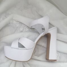 14 cm Wedding Shoes Ivory , white , black or brown color options These shoes will look great on you along with your wedding dress at your wedding. Everyone's eyes will be on you. White Sandals With 4-inch Heel For Prom, White Block Heels With 4-inch Open Heel, White Block Heels With Padded Heel And Open Heel, White Block Heels With Padded Open Heel, White Block Heels With Padded Heel, White Heels With Padded Open Heel, White Pointed Toe Sandals For Prom, White Open Heel Block Heels With 4-inch Heel, White Padded Heel Open-toe Heels