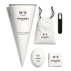 Brand New Sealed. Sold Out Everywhere! It Includes Chanel No.5 Hand Cream, Pouch, Nail File And Face Towel. Full Size Hand Cream 1.76 Fl. Oz. Presented In A Mysterious Cone-Shaped Package Sure To Conjure Childhood Memories, This Hand Care Kit Includes 4 Gifts: N5 L’eau On Hand Cream, A Black-And-White Storage Pouch, A White Nail File In A Black Felt Sleeve And A Towel That Unfolds Upon Contact With Water To Reveal The N5 Labe Chanel Boxes Packaging, Chanel No5, Chanel N° 5, Chanel Store, Body Gel, Chanel No 5, Chanel Beauty, Chanel Makeup, Pink Chanel