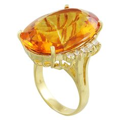 Stamped: 14K Total Ring Weight: 9.5 Grams Citrine Weight 31.80 Carat (25.80x18.20 Millimeters)Diamond Weight: 0.60 carat (F-G Color, VS2-SI1 Clarity )Face Measures: 25.80x22.50 Millimeter SKU: [600662] Formal Oval Yellow Topaz Ring, Formal Yellow Oval Topaz Ring, Luxury Oval Topaz Ring For Formal Occasions, Oval Yellow Gold Topaz Ring For Formal Occasions, Yellow Rings With Gemstone Accents For Formal Occasions, Formal Oval Yellow Gold Topaz Ring, Formal Yellow Rings With Gemstone Accents, Formal Pear-shaped Citrine Ring, Yellow Gold Citrine Oval Diamond Ring