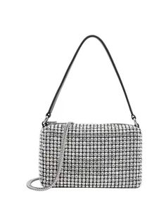 This luxe crystal evening bag is the perfect size for all your essentials. Perfectly sized at 7.48*2.75*4.72 inches, it can easily accommodate a mobile phone, key, lipstick, wallet, cards, and other everyday items. Crafted with sparkling rhinestones, this bag will add a touch of sophistication to any look. Chic Handheld Phone Bag For Evening, Evening Clutch Mobile Phone Pouch, Evening Clutch Mobile Phone Bag Handheld, Elegant Clutch Shoulder Bag With Cell Phone Pocket, Elegant Rectangular Phone Bag For Evening, Chic Evening Clutch Phone Bag, Evening Rectangular Phone Bag With Cell Phone Pocket, Chic Evening Phone Clutch Bag, Evening Phone Bag With Cell Phone Pocket