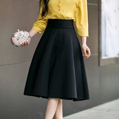 High Waisted Knee Length Bottoms Pleated SkirtThe waistbelt has some stretch,but not very strong Umbrella Skirt, High Waisted Pleated Skirt, Elegant Skirt, Lingerie Dress, A Skirt, Plus Size Skirts, Fall Skirts, Green Skirt, Knee Length Skirt