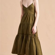 La Ligne Ny Beatrix Dress Green Size S Green Dress, Midi Dress, Womens Dresses, Green, Women Shopping, Dresses, Color