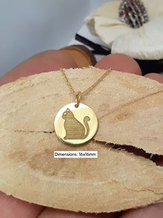 WE SHIP ALL PARCELS IN ONE BUSINESS DAY FOR FREE AND PROVIDE THE SPEEDIEST DELIVERY! Engraved Cat Design Necklace - Cat Pendant Necklace - Handmade Cat Gold Jewelry - Engraved Cat Gold Necklace Engraved Cat Pendant Necklace made out of 14K Solid Gold. Available only in Yellow Gold finish. An elegant piece of jewelry that is a perfect gift to yourself and your loved ones. Add your engraved personalization at the back of the pendant. Contact us with a clear vector design. Dimensions : Small - 16x1 14k Gold Jewelry With Cat Design In Gold Color, Yellow Gold Cat Design Jewelry Gift, Gold Cat Design Jewelry For Anniversary, Gold Sterling Silver Necklace With Cat Design, Doctor Necklace, Gold Tag Necklace, Cat Necklace Gold, Medical Alert Necklace, Kitty Necklace