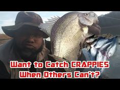 a man holding a large fish in his hand with the caption, want to catch crappies when others can't?