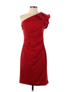 Carmen Marc Valvo Infusion Cocktail Dress Size: 0 Red Dresses - used. 98% POLYESTER, 2% SPANDEX, One Shoulder, Short, Sleeveless | Carmen Marc Valvo Infusion Cocktail Dress: Red Dresses - Used - Size 0 Cocktail Dress Red, Red Cocktail, Carmen Marc Valvo, Red Cocktail Dress, Red Dresses, Dress Red, Red Dress, One Shoulder, Cocktail Dress