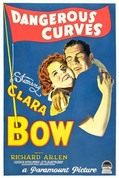 DANGEROUS CURVES MOVIE POSTER *2X3 FRIDGE MAGNET* CLASSIC CLARA BOW ARLEN FLICK