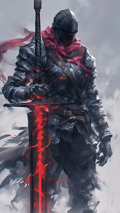 Injured Knight Art, Dnd Equipment, Blood Knight, Knight Oc, Super Powers Art, Dragon Ball Painting