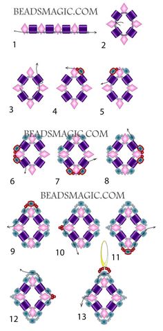 the instructions for how to make an ornament in crochet and beading