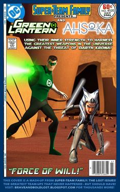 the cover to green lanterner and ahsoka