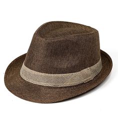 Season:Spring  Summer; Gender:Men's; Style:Casual,Fashion; Hats Category:Sun Hat,Bowler Hat; Occasion:Street,Daily; Material:Linens; Function:Sunscreen,Breathable; Pattern:Color Block; Front page:FF; Listing Date:07/31/2024; Head Circumference:56-58 Casual Summer Panama Cap, Casual Brown Straw Cap, Brown Sun Hat Cap For Summer, Fitted Brown Straw Hat Casual, Fitted Brown Casual Straw Hat, Fitted Casual Brown Straw Hat, Fitted Casual Summer Hats, Casual Fitted Summer Hats, Brown Summer Hat One Size Fits Most