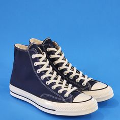 Converse Chuck 70 Hi High Top Obsidian Blue Dark Navy Canvas Unisex Sneakers 164945c Nwt Size Guide: Men's 9 - Women's 11 Mpn: 164945c Brand New With Box. 100% Authentic! More Cushioning, Tougher Canvas, Same Versatility. The Chuck 70 High Top Is Built Off Of The Original 1970s Design, With Premium Materials And An Extraordinary Attention To Detail, With Added An Extra Cushy Insole For Arch Support And Stability. Canvas Upper Is Lightweight And Durable. The Timeless Silhouette You Know And Love. Navy Sneakers With Boost Midsole And Round Toe, Navy Low-top Sneakers With Boost Midsole, Navy Sneakers With Rubber Sole For Streetwear, Classic Blue High-top Sneakers With Contrast Sole, Navy Streetwear Sneakers With Rubber Sole, Navy Streetwear Sneakers, Navy Sneakers With Laces For Streetwear, Classic Navy High-top Sneakers, Navy Sneakers With Contrast Sole And Round Toe