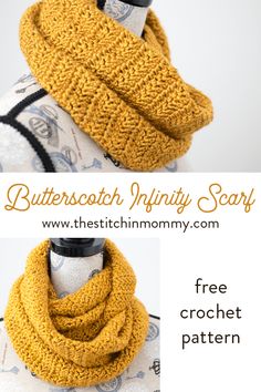 the butterscotch knitty scarf pattern is shown