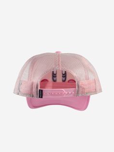 Adjustable snapback Mesh back panels Structured, pre-curved fit Flexible fit OSFM Imported Officially licensed Kirby merchandise Dumbgood Official Kirby Beanie, Kirby Hoodie, Kirby Buckets, Hot Topic Kirby, Kirby Plush Backpack, Kirby, Apparel Accessories, Trucker Hat, Mesh