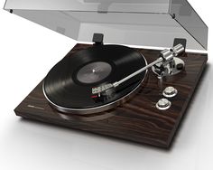 an old record player with its turntable removed