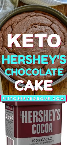 keto hershey's chocolate cake in a can