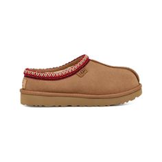 Reduce Foot Pressure By Opting For The Smooth And Comfortable Ugg Tasman Regenerate Slippers. Featuring Ugg Tasman Braid Construction, These Slip-Ons Have A Supple Texture With Regenerative Tablegrade Sockliner And Foam Footbed. Heat-Embossed Branding Logo On The Front. Round Toe Design Ugg Slippers Leather, Uggs With Red Stitching, Ugg Slippers Boot, Ugg Tamsin, Ugg Slippers Red, Ugg Tasman Red Stitching, Brown Uggs Tasman, Ugg Tasman Regenerate, Red Tasman Uggs Outfit