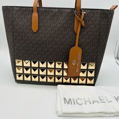 Large Michael Kors Sinclair East West Grab Tote Dark Brown With Mk Print Rectangular Coated Canvas Bag With Branded Hardware, Gold Coated Canvas Bags For Daily Use, Rectangular Shopping Bag With Branded Hardware, Rectangular Shopping Bags With Branded Hardware, Daily Use Gold Coated Canvas Bag, Gold Coated Canvas Bag With Double Handle, Gold Bags With Gold-tone Hardware In Coated Canvas, Gold Bags With Gold-tone Hardware And Coated Canvas, Gold Coated Canvas Tote Bag