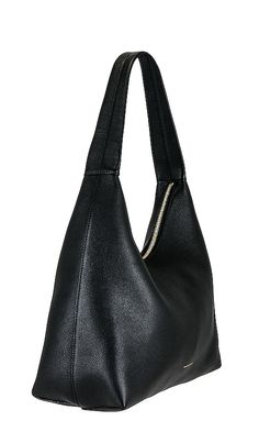 Find MANSUR GAVRIEL Candy Hobo Bag on Editorialist. Mansur Gavriel Candy Hobo Bag in Black. Mansur Gavriel Candy Hobo Bag in Black. Leather exterior with suede lining. Made in Italy. Top zipper closure. One main compartment. Interior leather slip pocket. Integrated shoulder strap. Measures approx 12 W x 11.25 H x 5.5 D Shoulder strap with a 9.5 drop. MANR-WY4. WP23H095WS. Versatile Leather Hobo Bag With Leather Lining, Leather Shoulder Bag With Leather Handles For Evening, Luxury Hobo Bag For Shopping, Leather Hobo Bag With Gold-tone Hardware, Luxury Leather Bucket Bag With Zipper Closure, Leather Hobo Bag With Removable Pouch For Evening, Leather Hobo Shoulder Bag With Zipper Closure, Evening Bucket Bag With Leather Lining, Leather Hobo Tote Bag For Evening