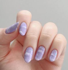 Purple cloud painted nails💜 Pastel Nails With Design, 2023 Nail, Ten Nails, Nails Aesthetic, Smink Inspiration