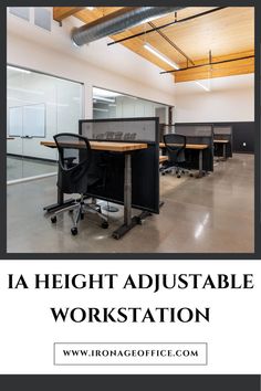 This modular workstation is a great addition to any office. This two person workstation allows for collaboration, but also allows employees the freedom to rise and lower their desk without disturbing their desk mate. It’s also quiet enough that you won’t bother anyone around you. Product comes with a built in trough compartment to hold power-strips and allow you to add power to unit on site. #workstation #workspace #homeoffice #officeinspiration #workspacegoals #officefurniture #furniture #ironageoffice