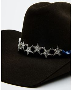 Seven rhinestone star design with navy bandana. Convertible to a bracelet, necklace, hat band, hair accessory or boot accessory. Adjustable Rhinestone Hat Bands For Festivals, Adjustable Western Jewelry For Party, Adjustable Western Style Party Jewelry, Adjustable Western Style Jewelry For Parties, Western Style Silver Jewelry For Party, Western Silver Jewelry For Parties, Western Style Silver Party Jewelry, Adjustable Rhinestone Hat Bands For Western-themed Events, Adjustable Rhinestone Jewelry Headband