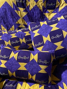 Pillows set of 3 Crown Royal Bags Ideas Projects, Crown Royal Quilts Ideas Patterns, Crown Royal Bags Ideas Diy, Crown Royal Diy, Crown Royal Crafts, Crown Royal Quilts, Quilting Fabric Projects, Crown Royal Quilt, Crown Royal Bags