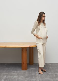 Cotton Overalls With Patch Pockets And Bib Front, Cotton Bottoms With Side Pockets And Bib Front, Everyday Cotton Overalls, Cotton Bottoms With Adjustable Straps For Workwear, Cotton Straight Leg Overalls For Workwear, Straight Leg Cotton Overalls For Workwear, Everyday Cotton Overalls With Side Pockets, Beige Cotton Overalls, Denim Dungarees