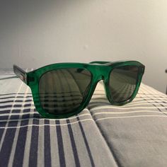 Brand New, Comes With Dust Bag And Cleaning Cloth Casual Green Gucci Sunglasses, Gucci Casual Green Sunglasses, Gucci Green Sunglasses With Mirrored Lenses, Gucci Green Sunglasses With Uv Protection, Elegant Green Gucci Sunglasses, Luxury Green Wayfarer Sunglasses, Gucci Green Polarized Sunglasses, Gucci Sunglasses Green, Luxury Green Gucci Sunglasses