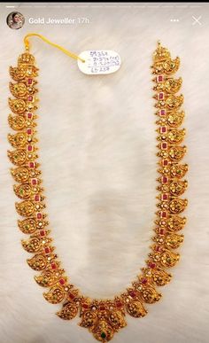 Gold Haaram Designs Bridal, Mangomala Jewellery Designs, Long Chain Designs Gold 50 Grams, Vadanam And Haram 2 In 1, Mango Haram Designs With Grams, Harams Gold Indian Jewellery Design, Mango Design Necklace Gold, Mango Necklace Indian Gold, 50 Grams Gold Haram Designs